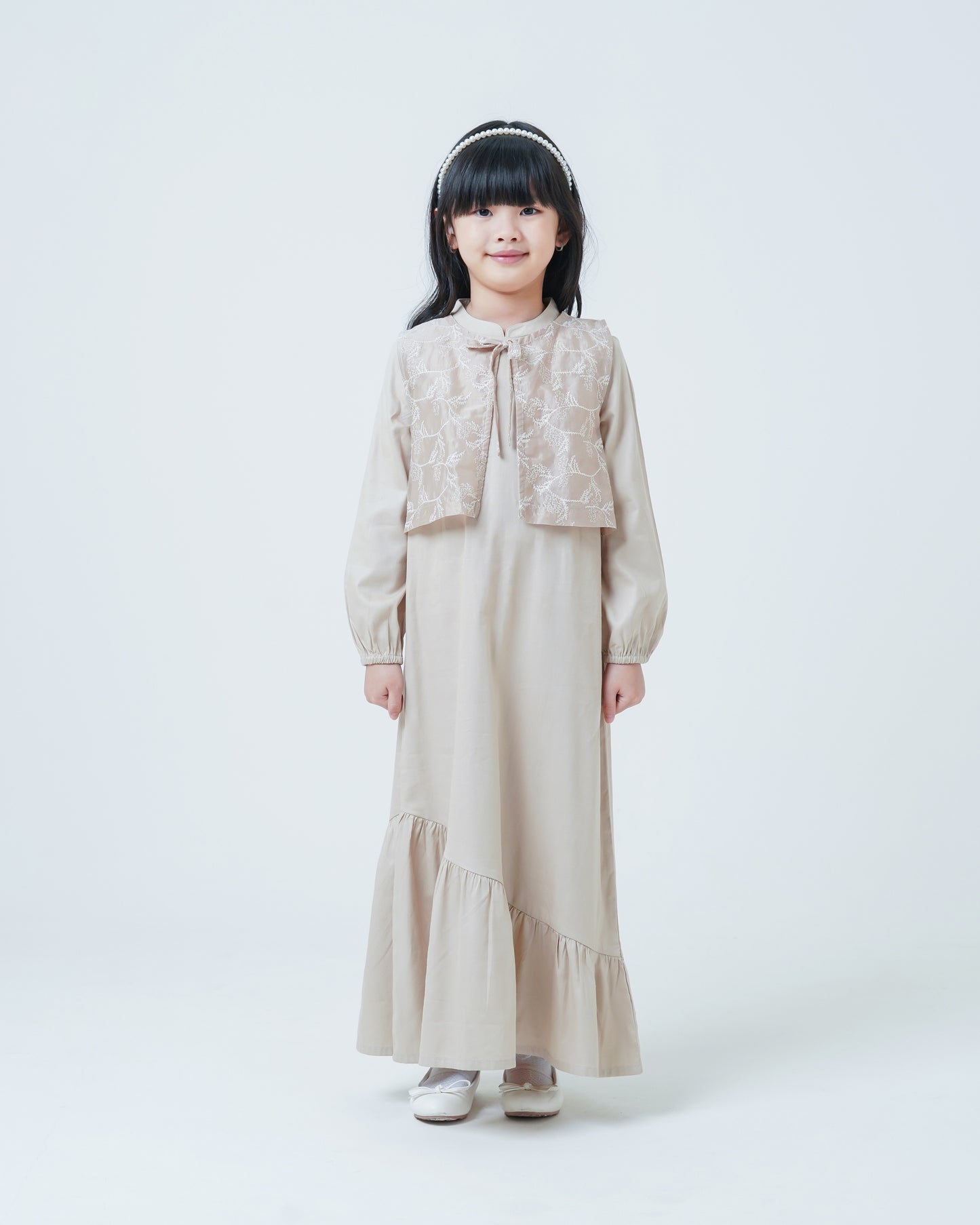 Osella Kids Alya Embroidered Layered Dress