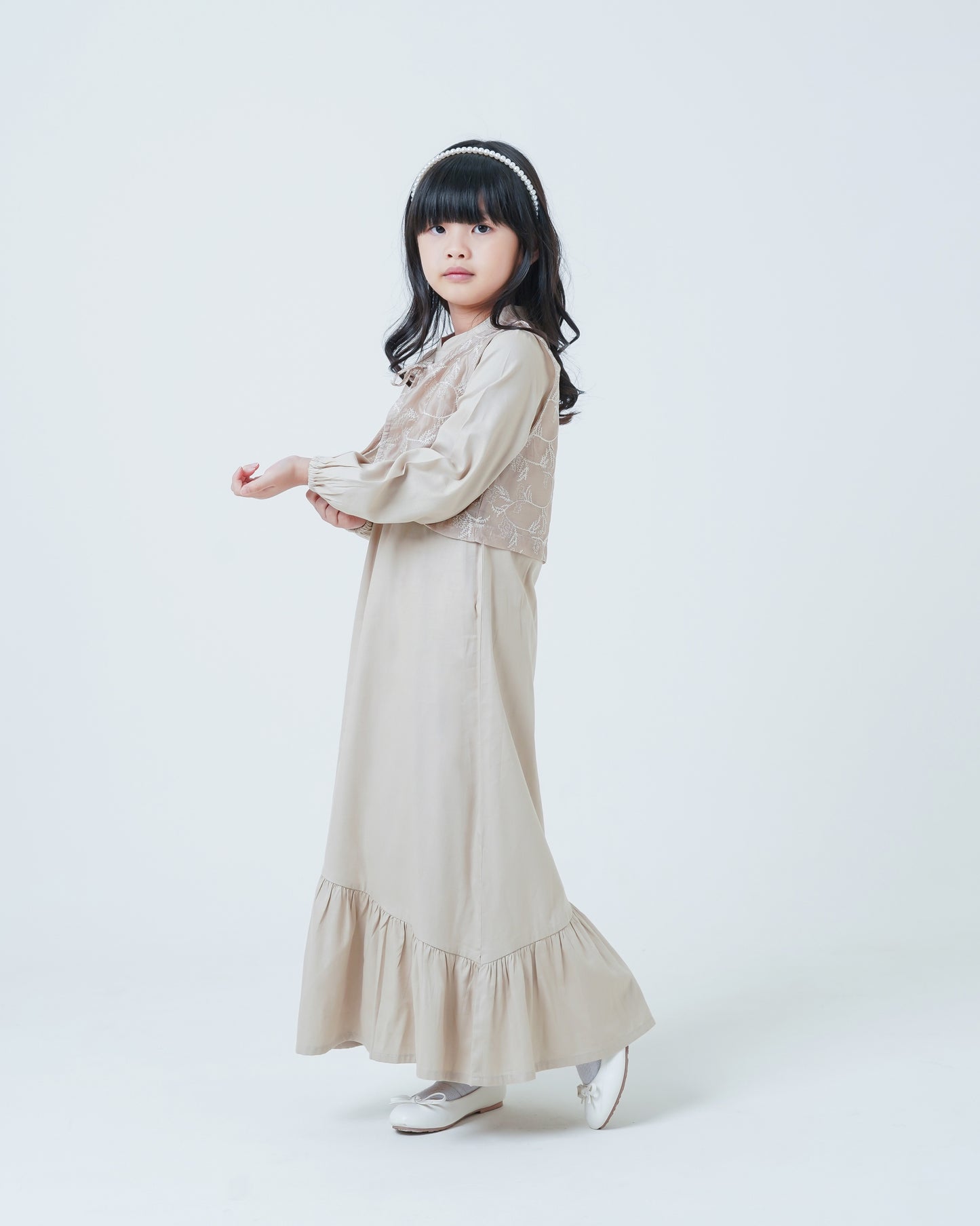 Osella Kids Alya Embroidered Layered Dress