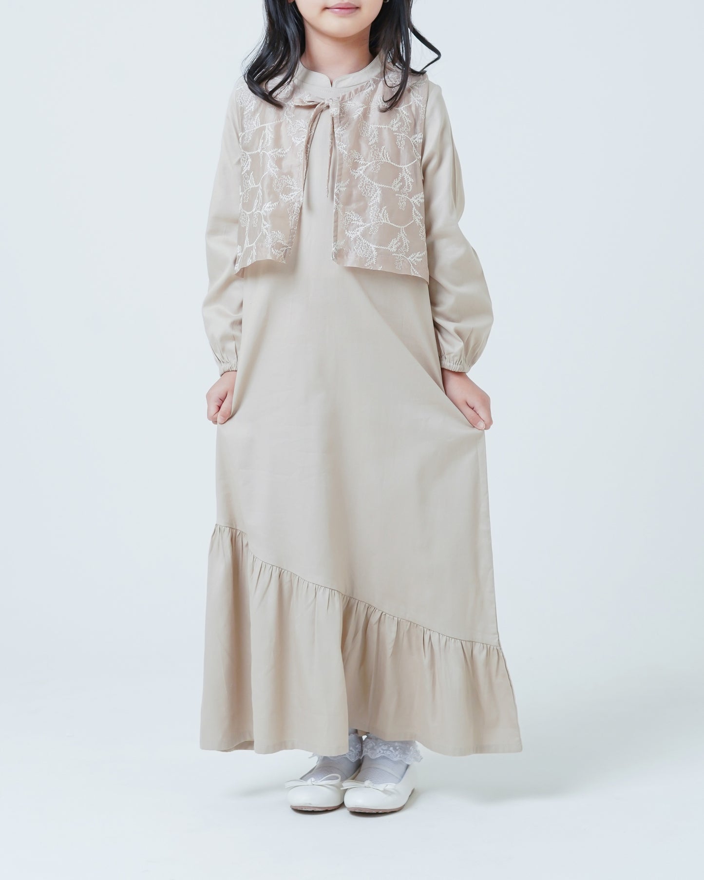 Osella Kids Alya Embroidered Layered Dress