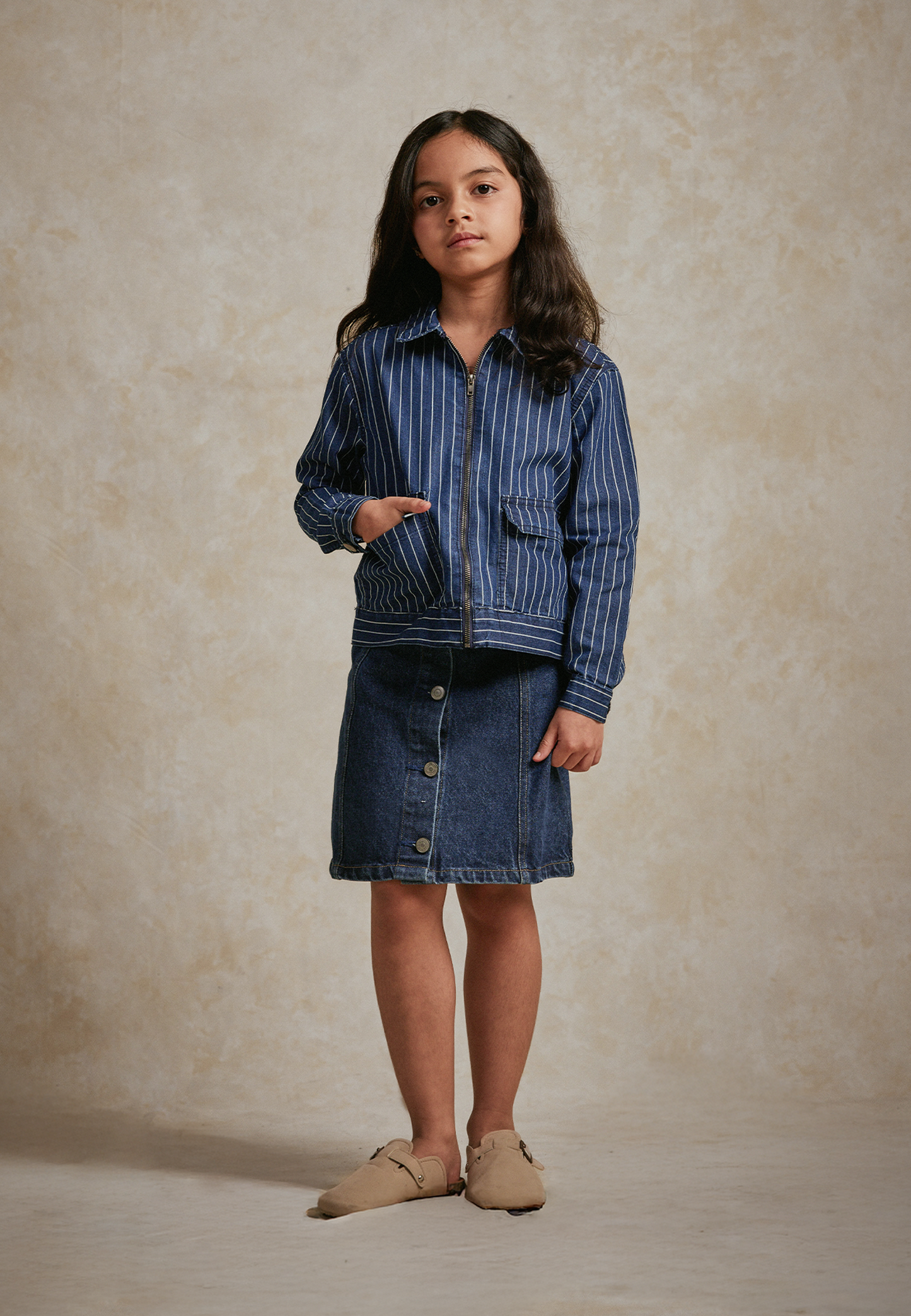 Osella Raw Stripe Denim Jacket