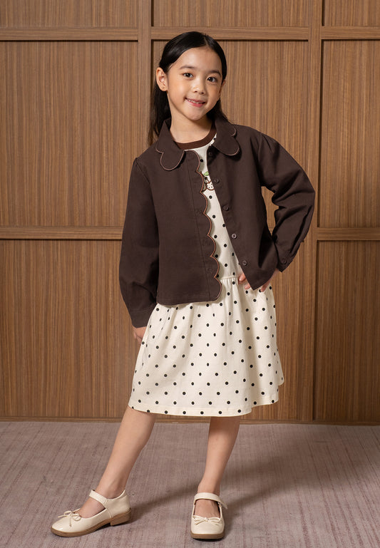 Osella Kids Hazel Scalloped Twill Shacket