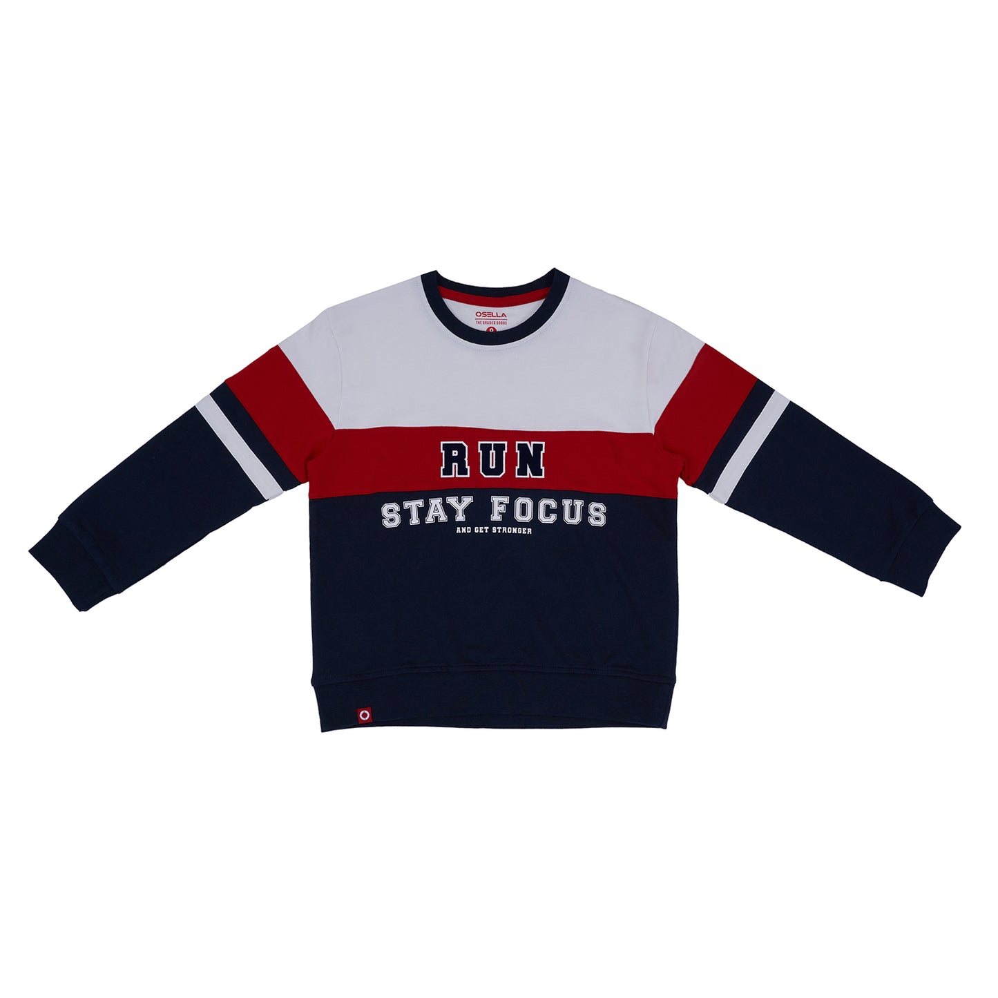 Osella Matthew Cut And Sewn Sweatshirt In Red White And Navy