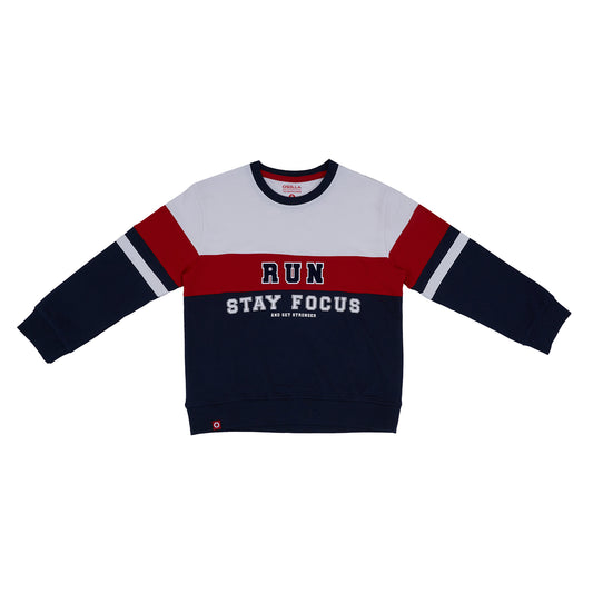 Osella Matthew Cut And Sewn Sweatshirt In Red White And Navy