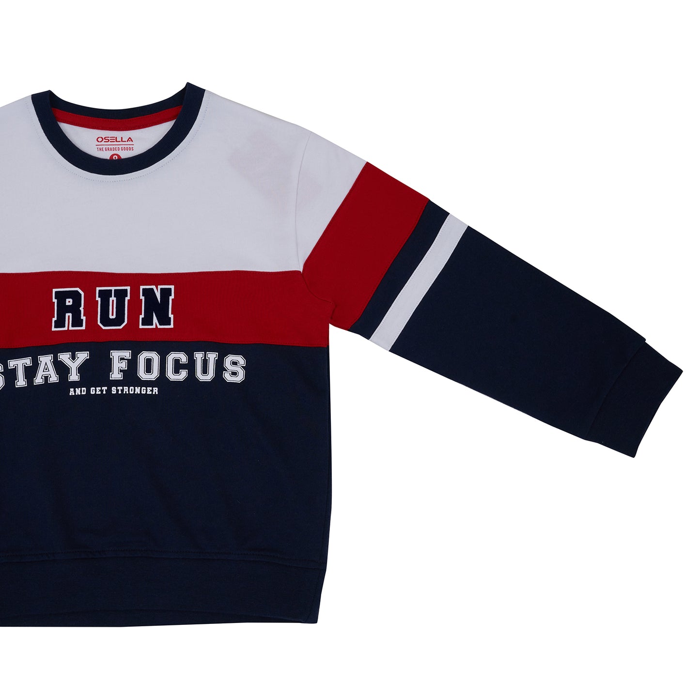 Osella Matthew Cut And Sewn Sweatshirt In Red White And Navy