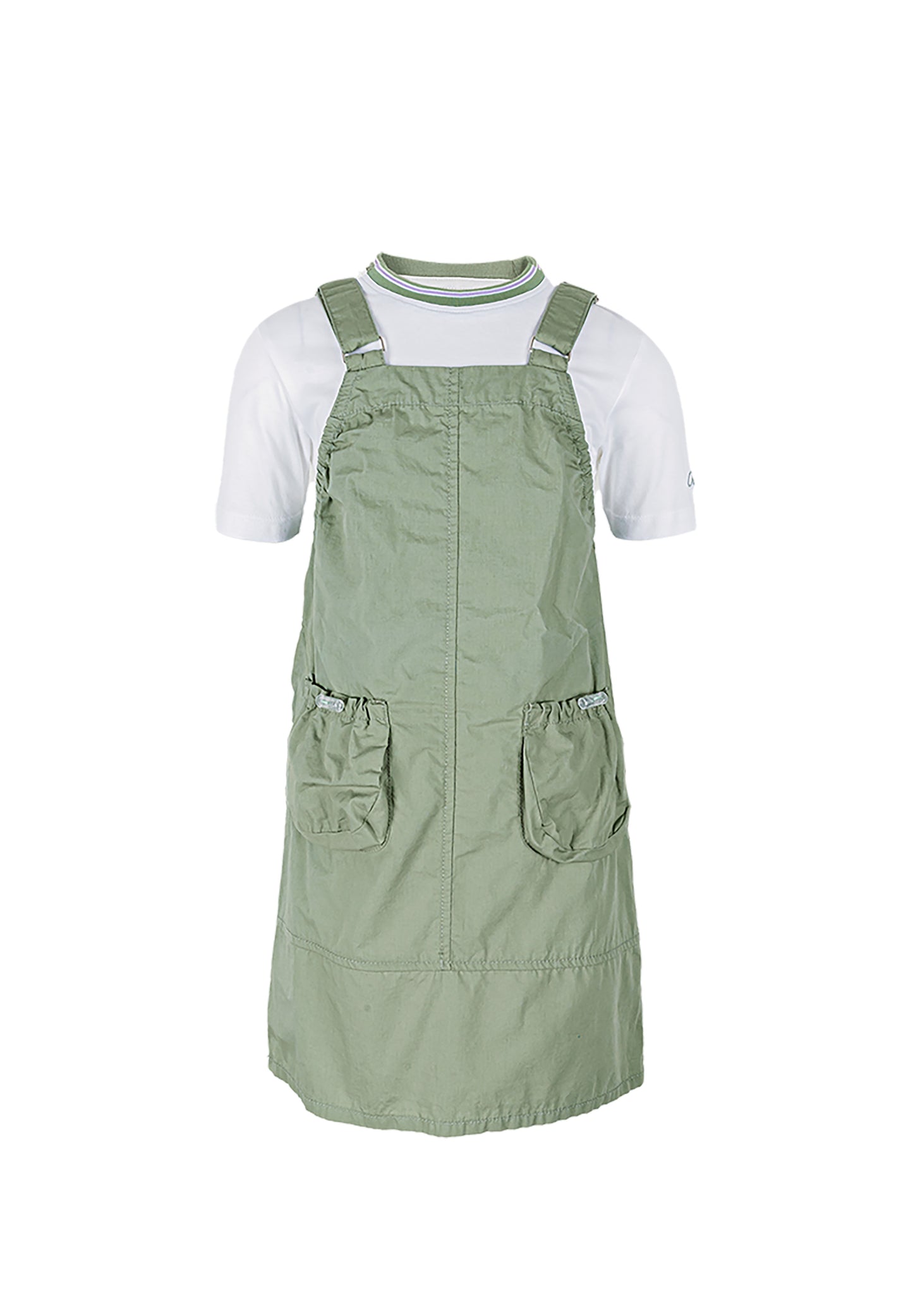 Osella Kids Overall Dress In Sage Green