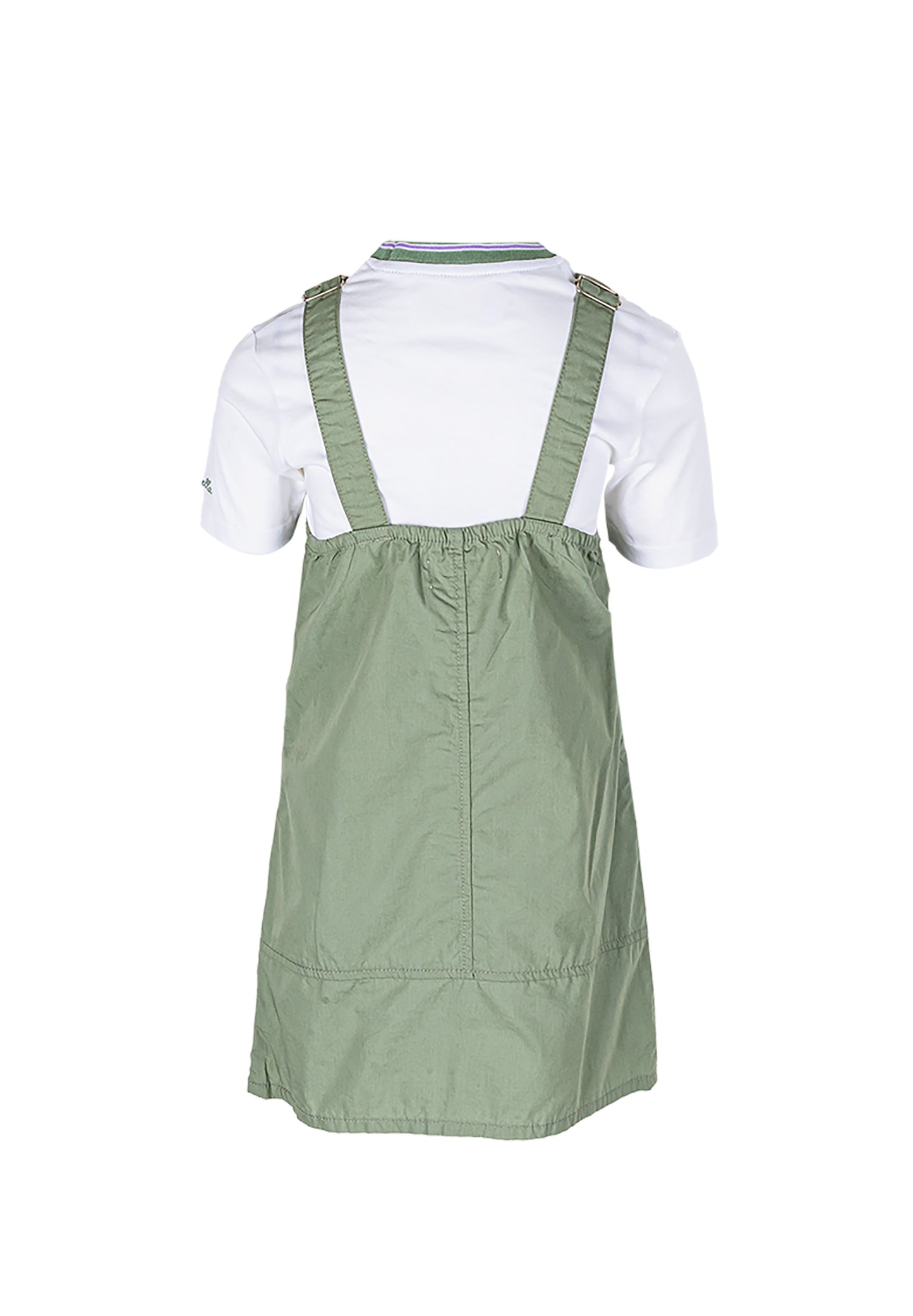 Osella Kids Overall Dress In Sage Green