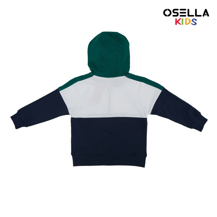 [NEW] OSELLA  MULTI COLOR HOODIE JACKET WITH PRINT DEATILING IN WHITE 2262500201 | Jaket Anak Laki Laki Lengan Panjang