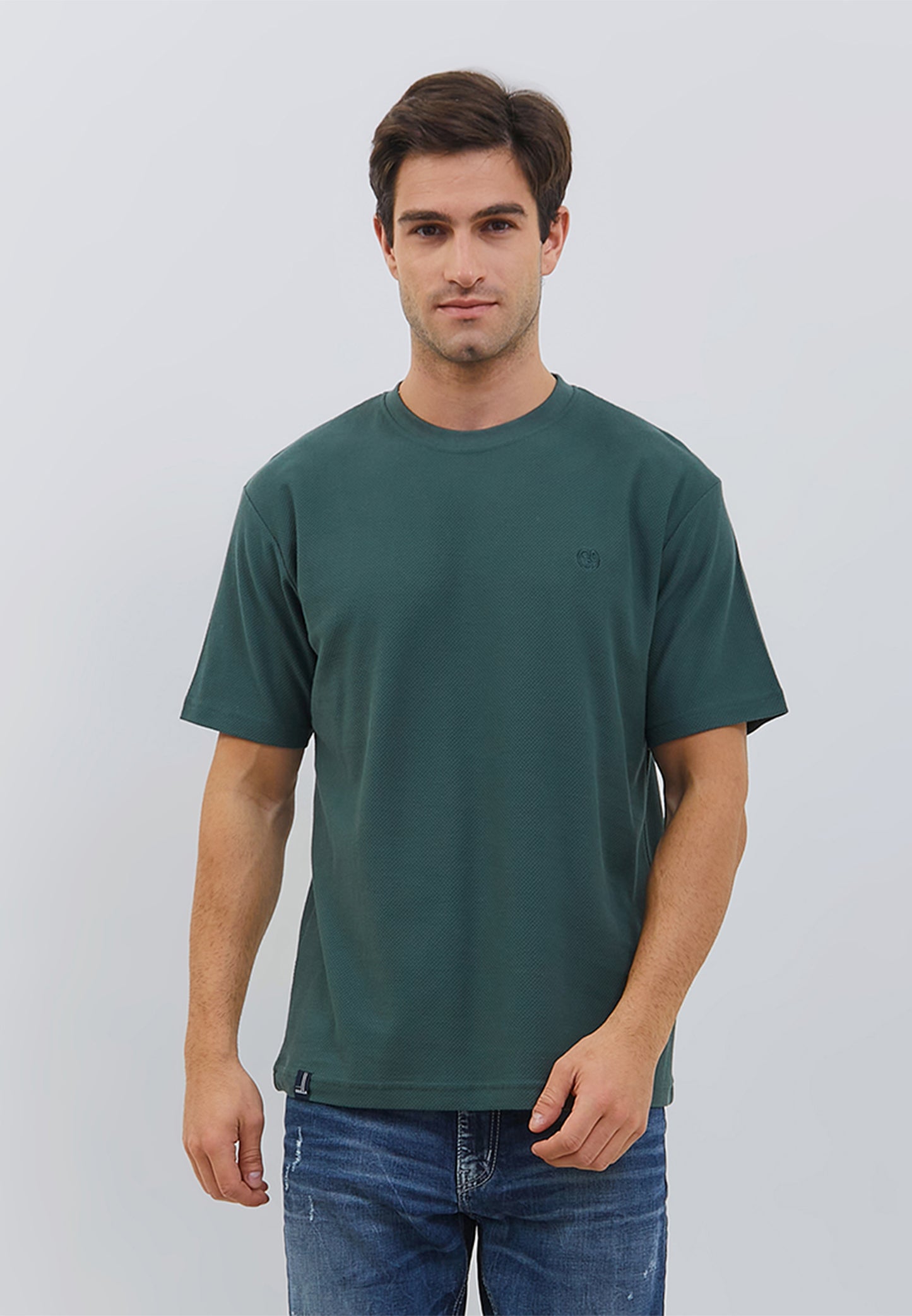 Osella Harry Regular Fit Textured Fabirc T-Shirt