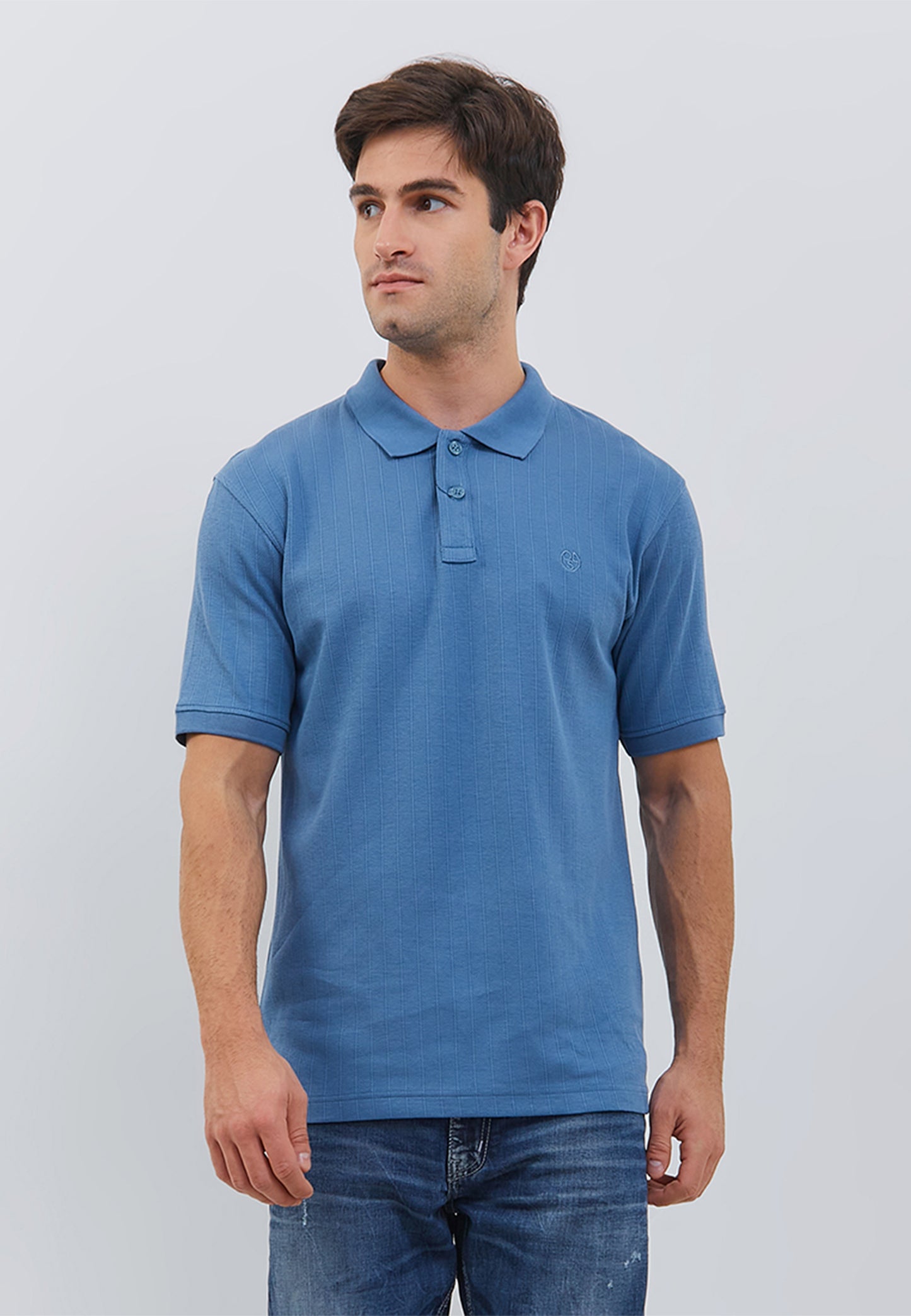 Osella Dean Regular Striped Textured Polo Shirt