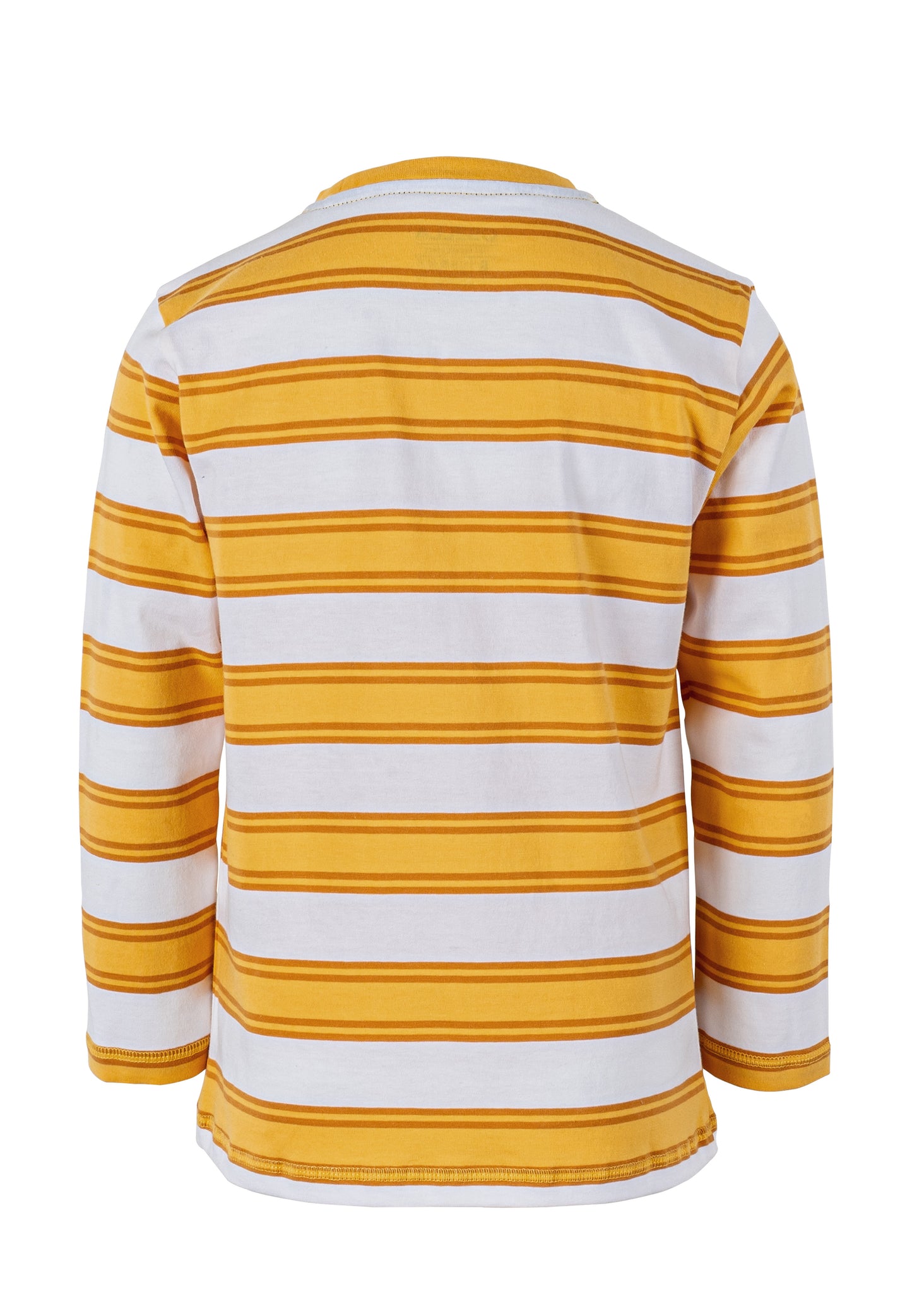 Osella Kids Positive Print Regular Long Sleeve Stripe T-Shirt In Yellow