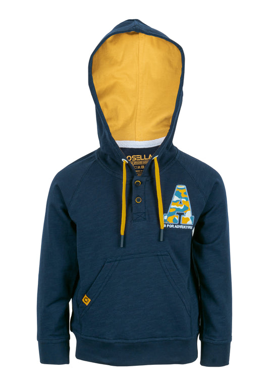 Osella Kids Regular Kangaroo Hoodie In Navy