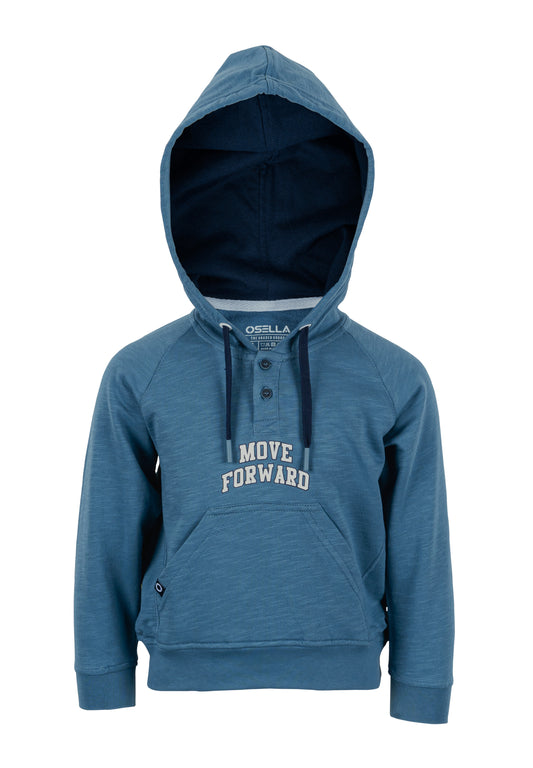 Osella Kids Regular Move Forward Knitting Hoodie In Seaport Blue