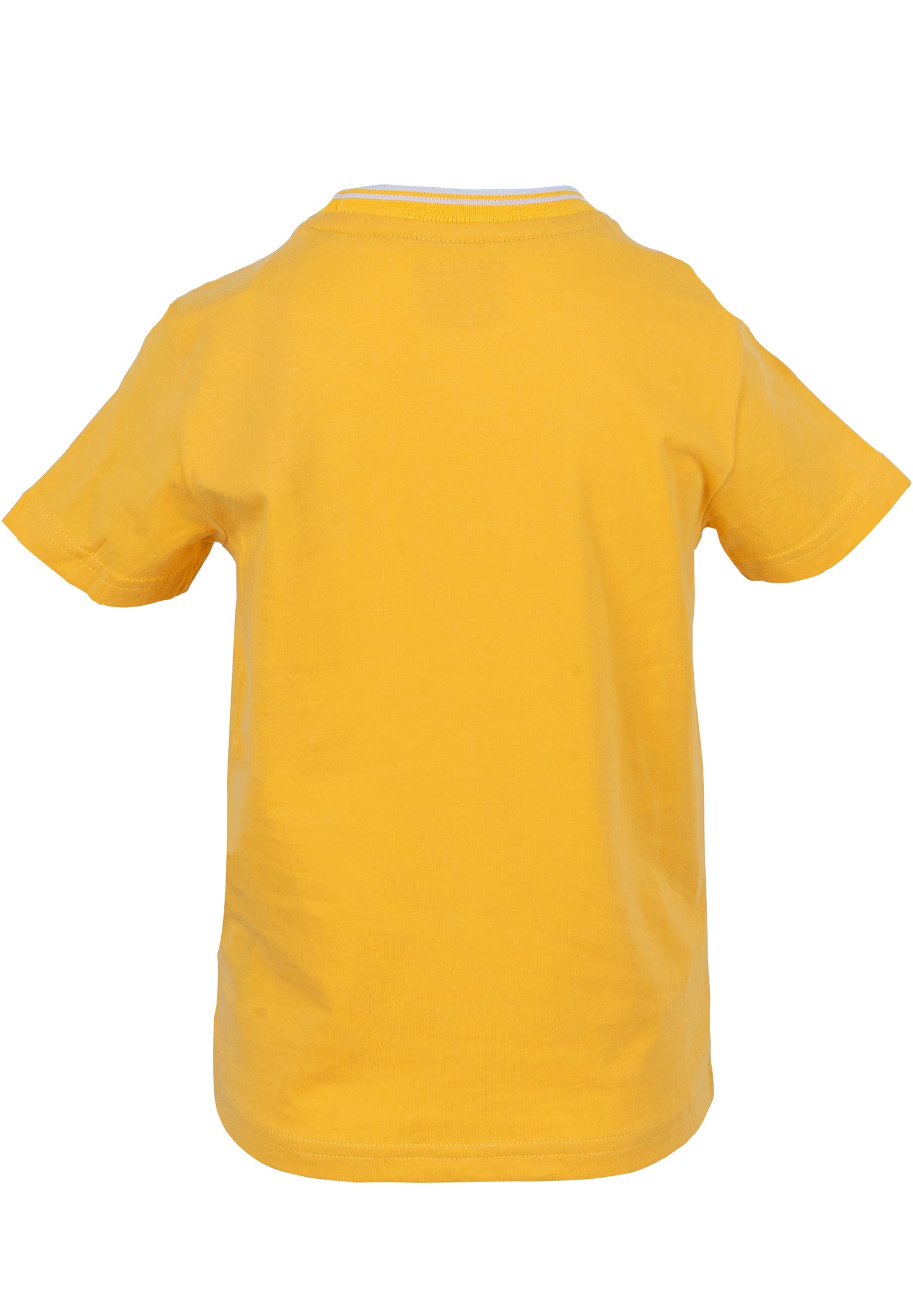 Osella Kids Striped Pocket And Neck Opening T-Shirt In Yellow