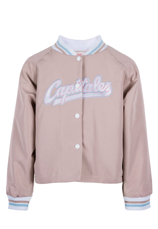 Osella Kids Capitales Cropped Jacket In Pink