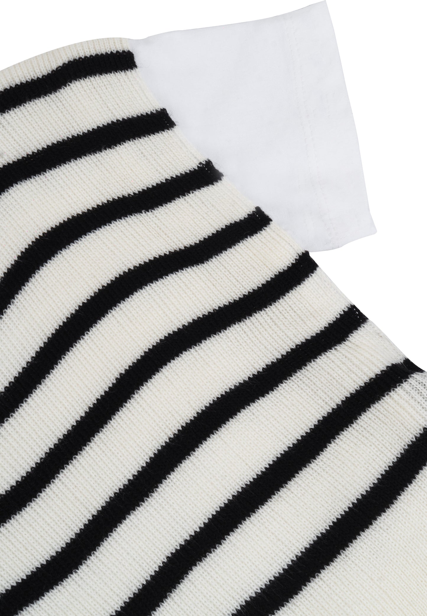 Osella T-shirt With Combination Stripe Knitting Vest In White