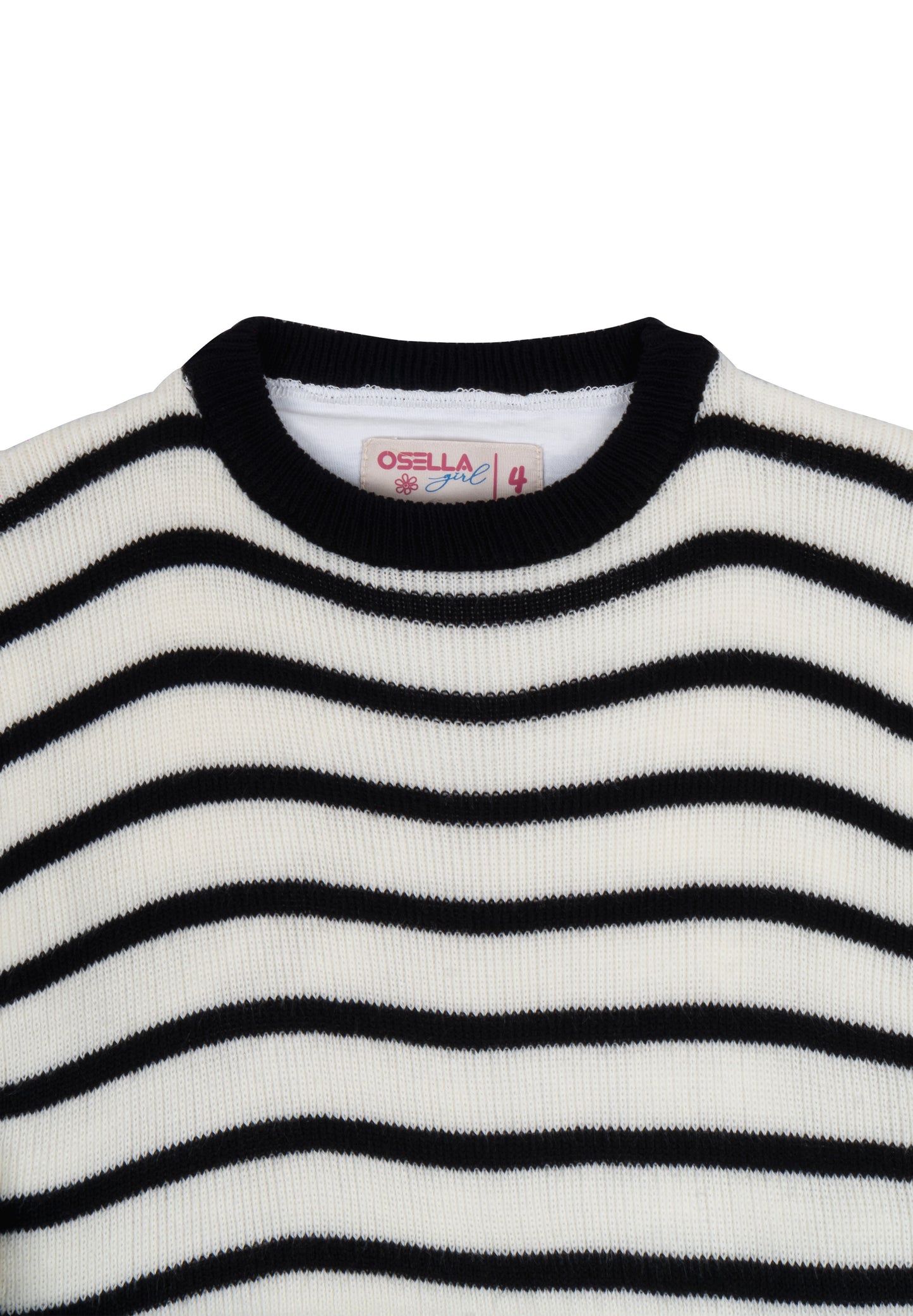 Osella T-shirt With Combination Stripe Knitting Vest In White