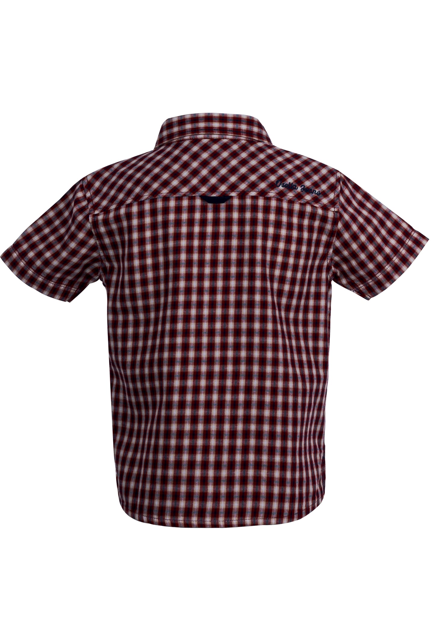 Osella Brandon Checkered Shirt With Contrast Sleeve Opening And Collar