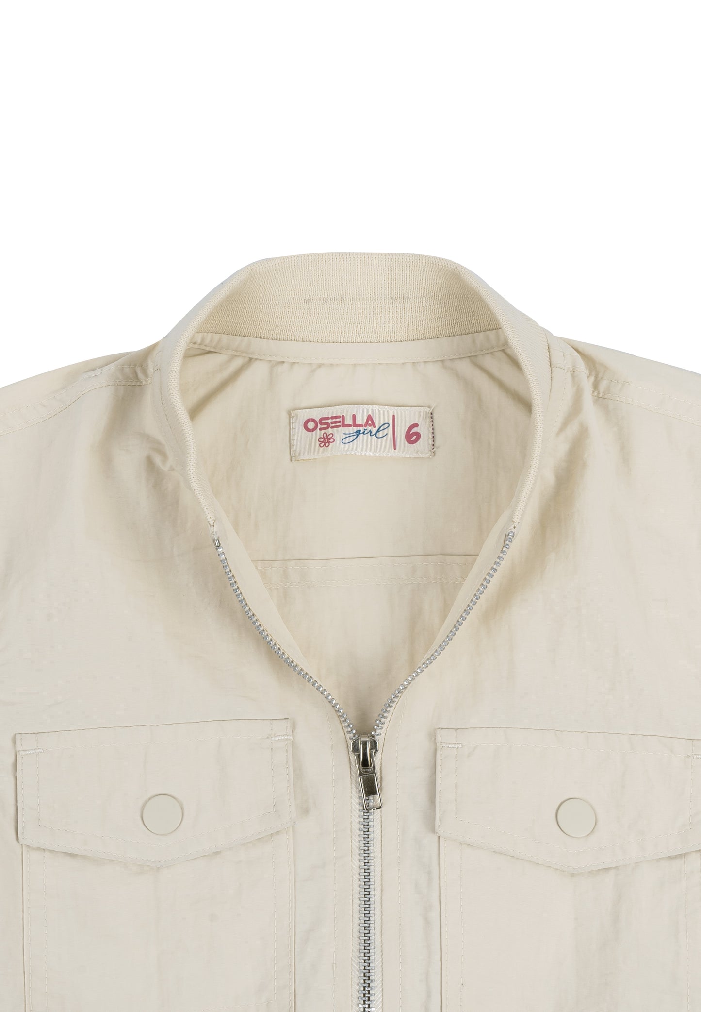 Osella Solid Two Pockets Bomber Jacket In Beige