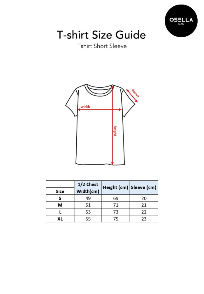 [New] Osella Textured Relaxed Fit T-Shirt 20715017 | Kaos Basic Laki Laki Lengan Pendek