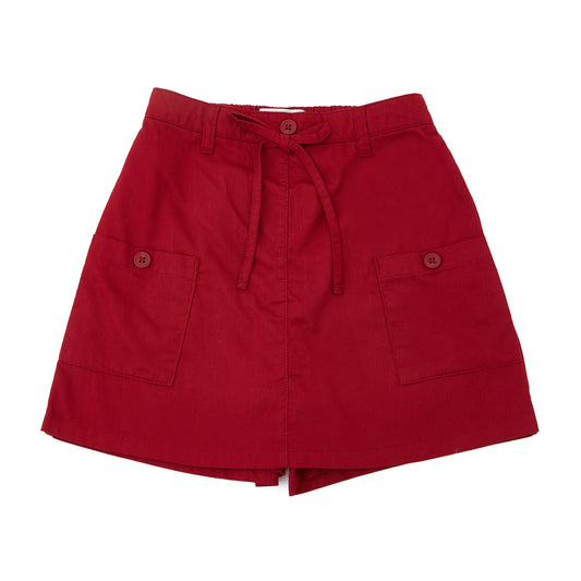 Osella Solid Pocket Skort In Red