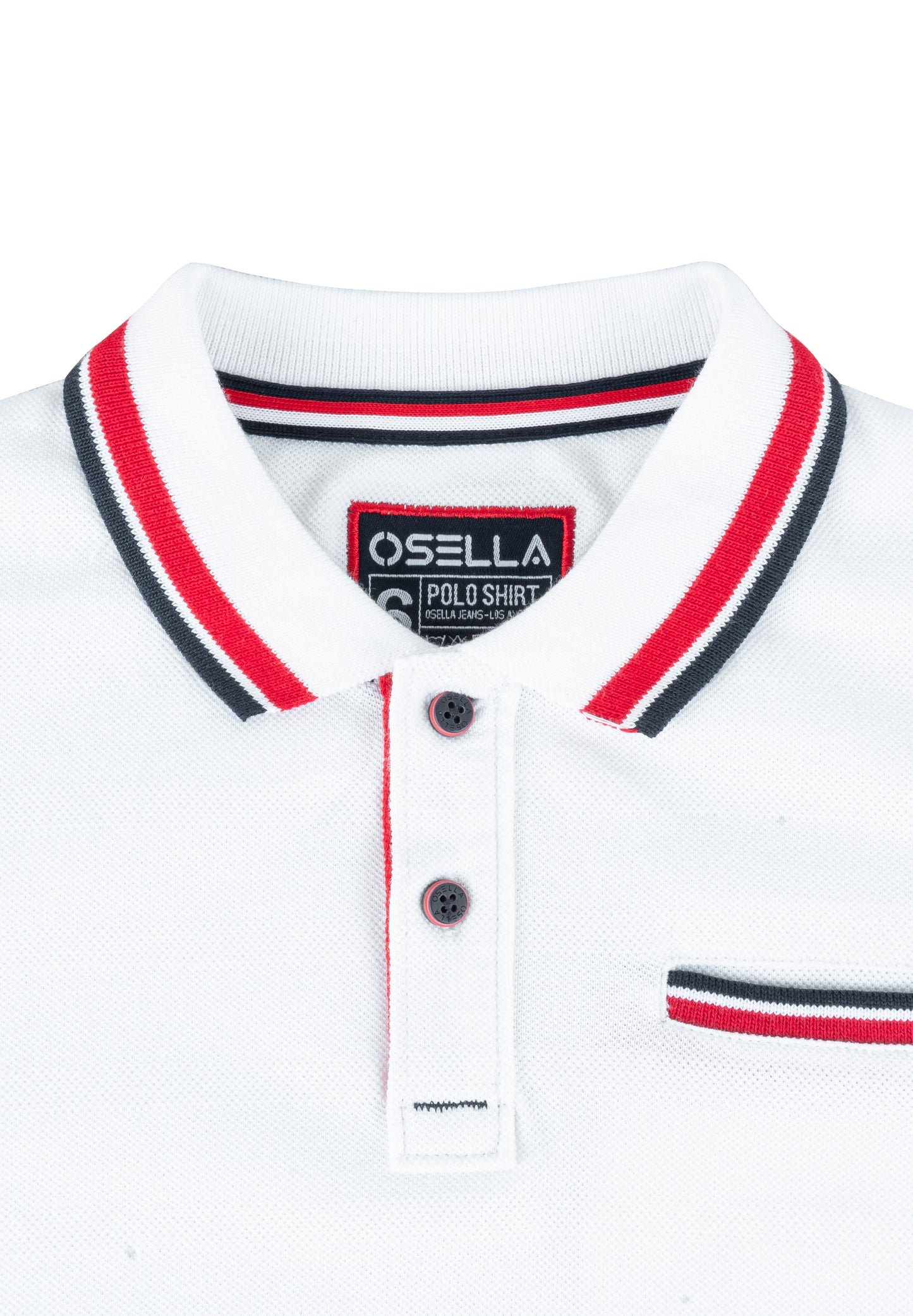 Osella Kids Independence Regular Polo Shirt With Striped Collar