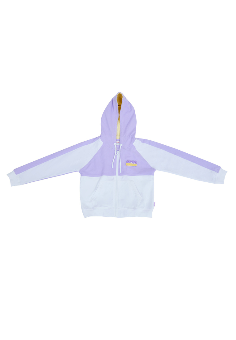 Osella Kids Hoodie Jacket In Lilac And White