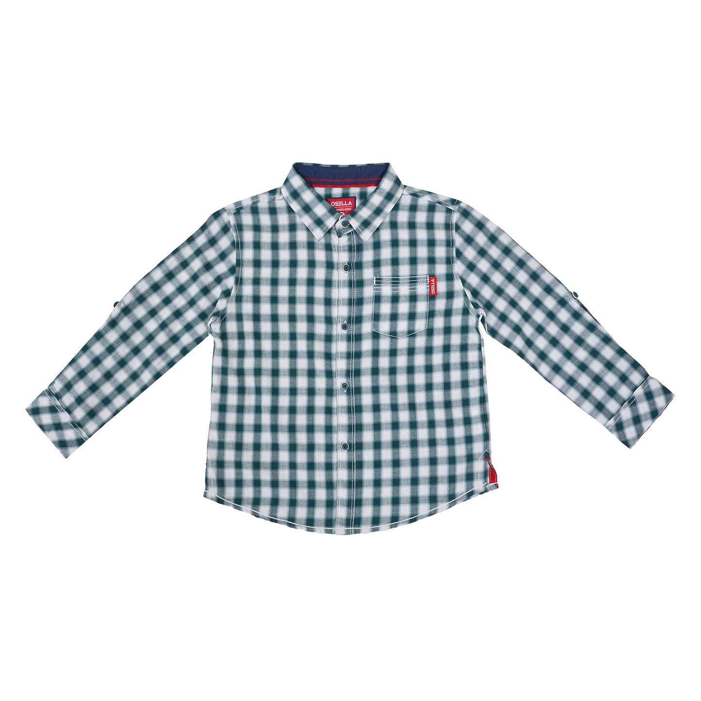 Osella Jordan Checkered Regular Shirt In Green And White