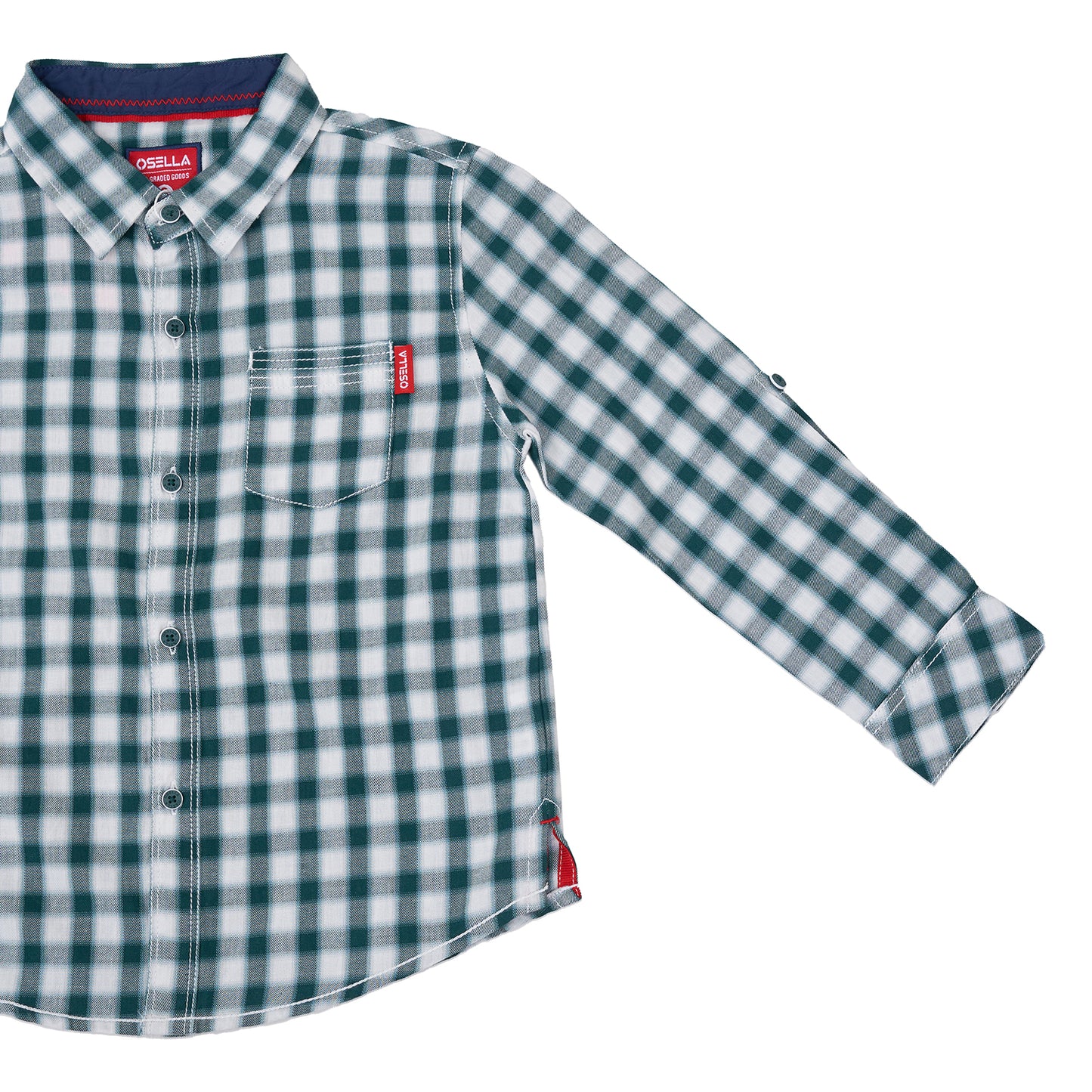 Osella Jordan Checkered Regular Shirt In Green And White