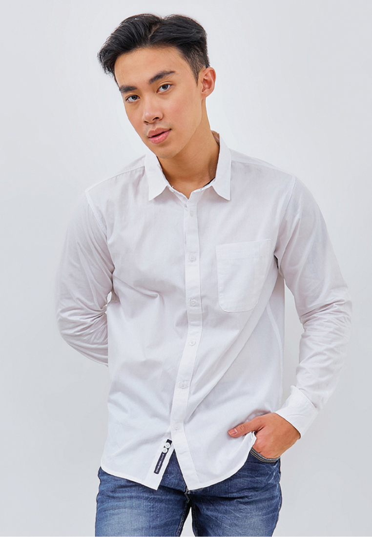 Osella Regular Fit Long Sleeve Shirt in White