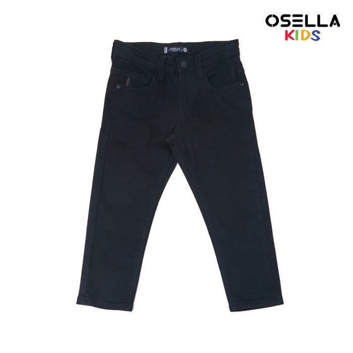 [NEW] Osella Jaden Slim Fit Long Denim Pants In Black 228O500143 | Celana Panjang Jeans Anak Laki Laki