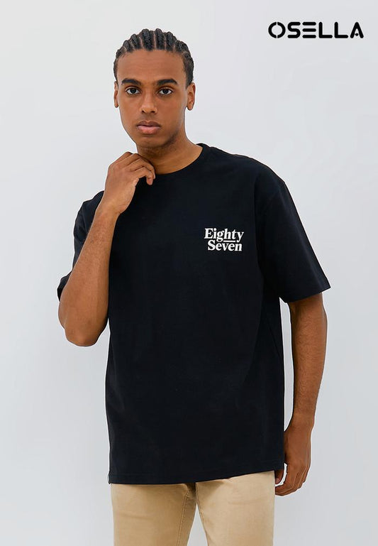 OSELLA OVERSIZED T-SHIRT IN BLACK