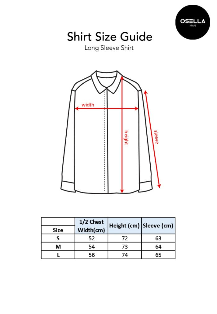 [NEW] OSELLA STRIPED DOBBY REGULAR COLLAR LONG SLEEVE SHIRT