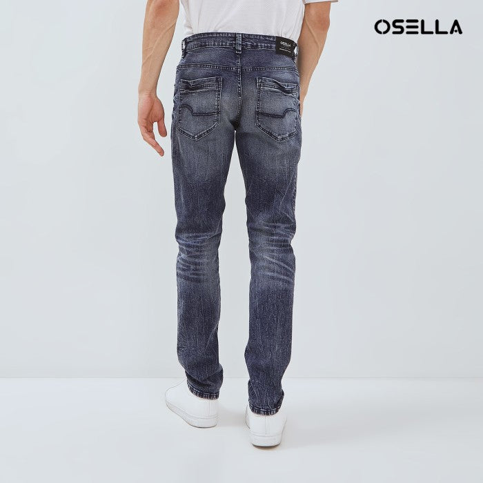[NEW] OSELLA KYAN SLIM FIT DENIM PANTS IN MEDIUM BLUE WASH 208O5004A2 | Celana Panjang Jeans Pria