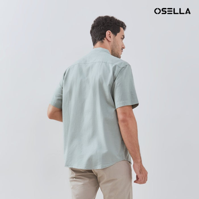 [NEW] Osella Solid Shanghai Collared Short Sleeve Shirt 2032520 | Kemeja Pria Lengan Pendek