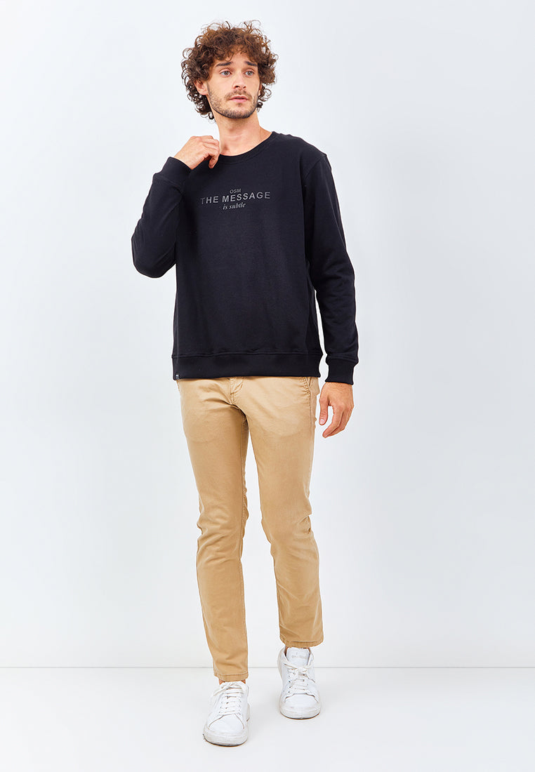 Osella Regular Fit Sweatshirt in Black