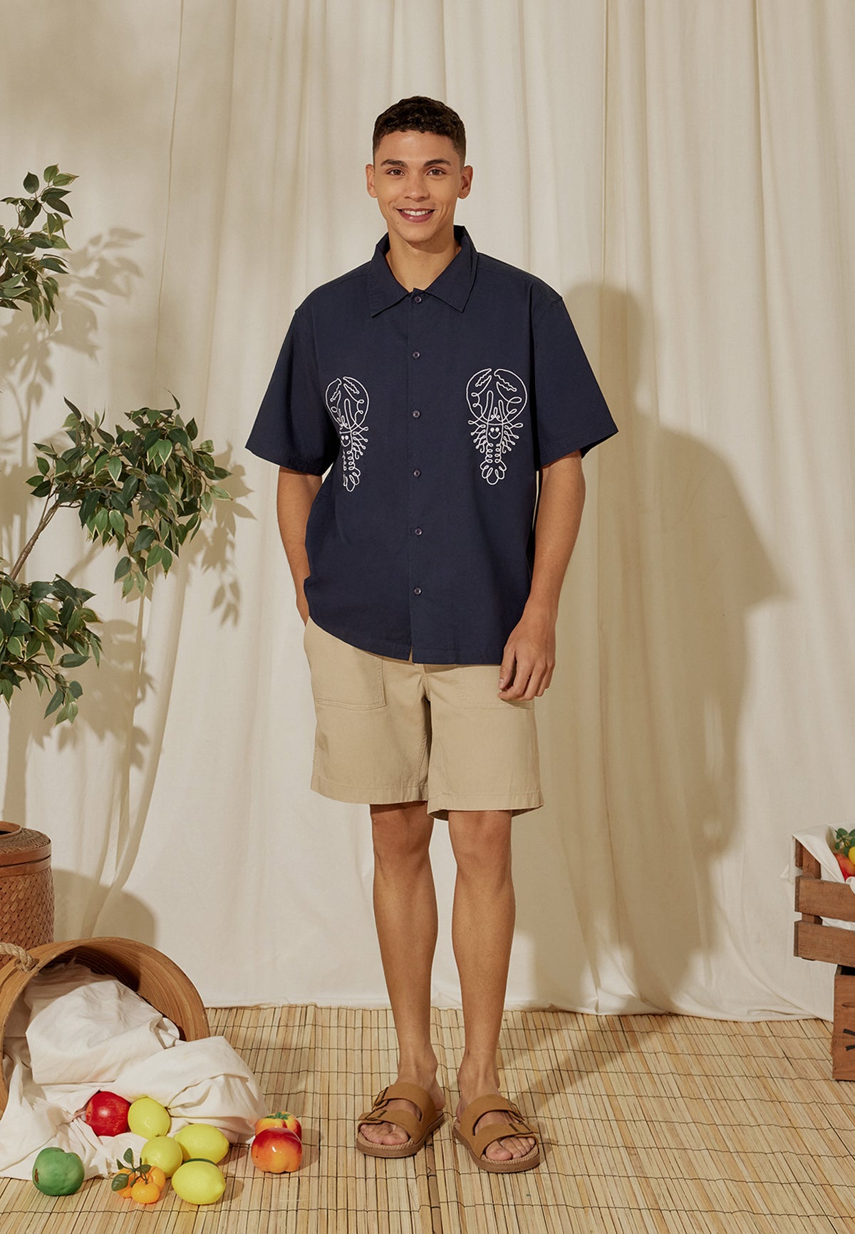 Osella x S.W Smiley Lobs Embroidery Shirt
