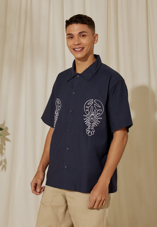 Osella x S.W Smiley Lobs Embroidery Shirt