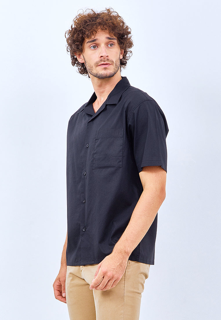 Osella Bruno Cuban Collar Short Sleeve Shirt