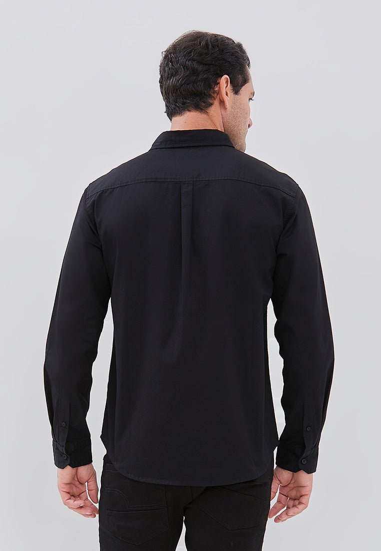 Osella Clean Look Long Sleeve Shirt With Twill Textured Fabric