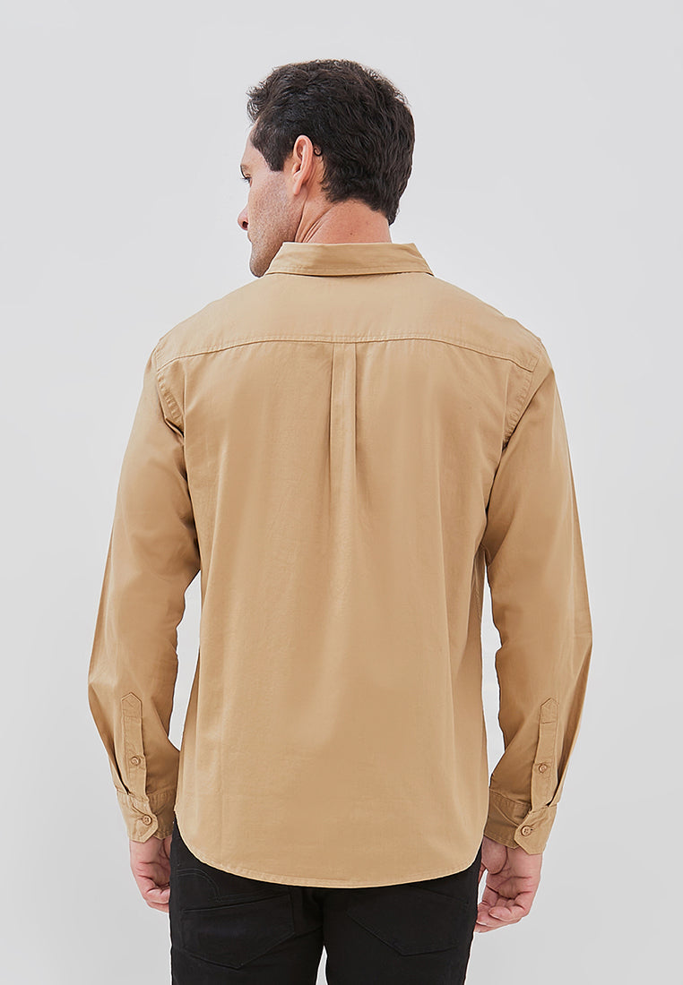 Osella Clean Look Long Sleeve Shirt With Twill Textured Fabric