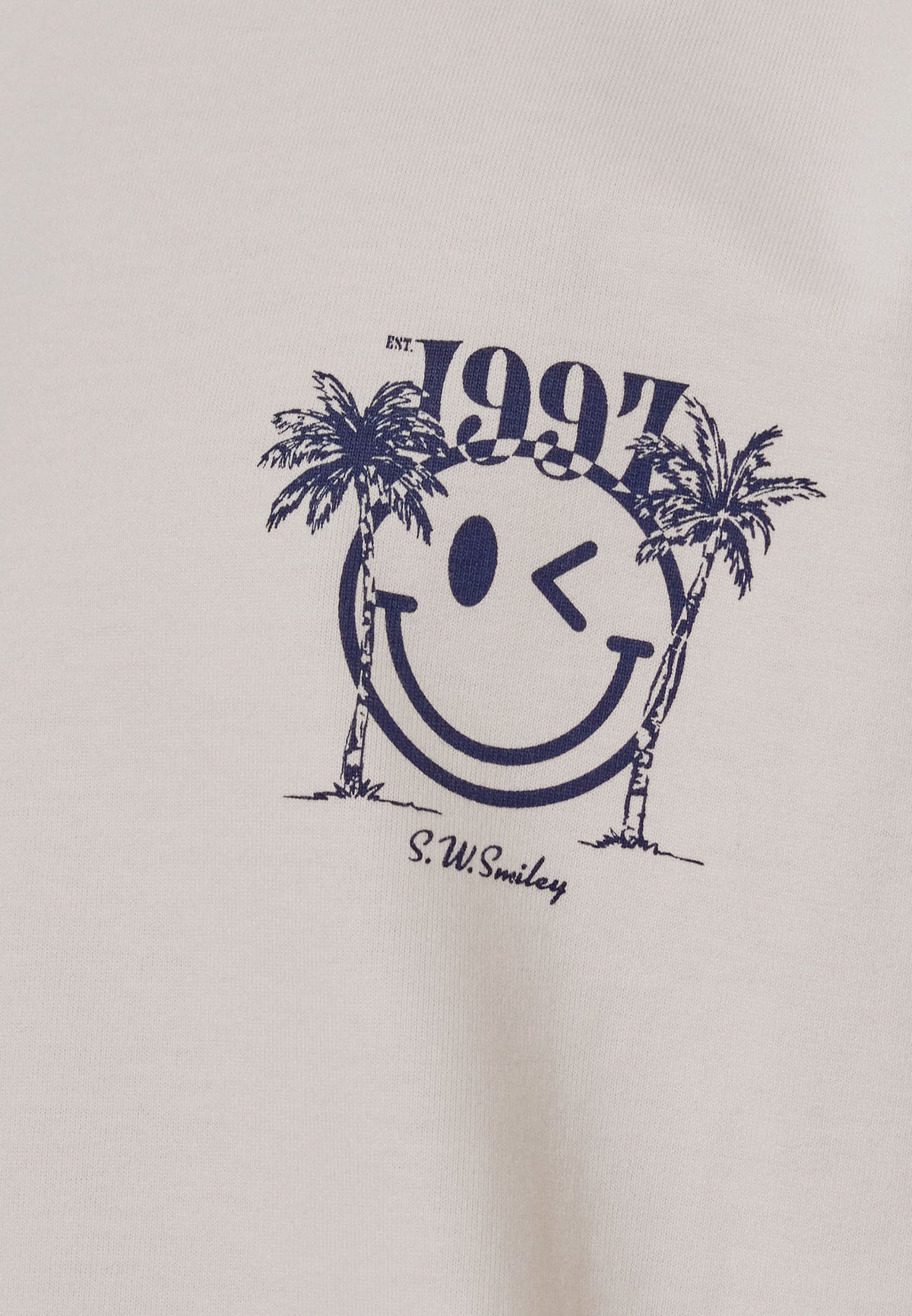 Osella x S.W Smiley Coconut Tree T-shirt In White