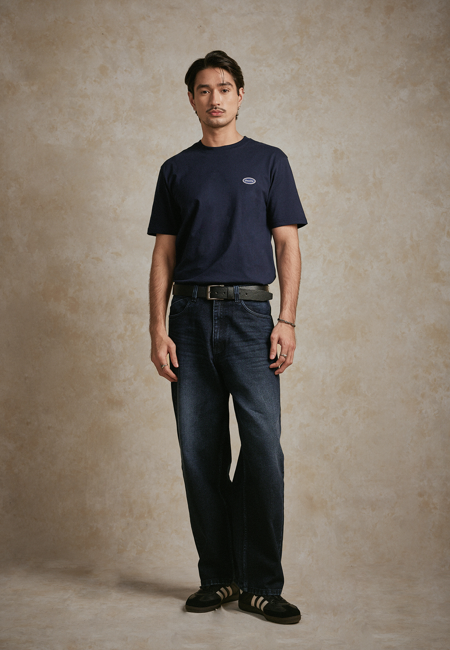Osella Classic Patch Tee in Navy