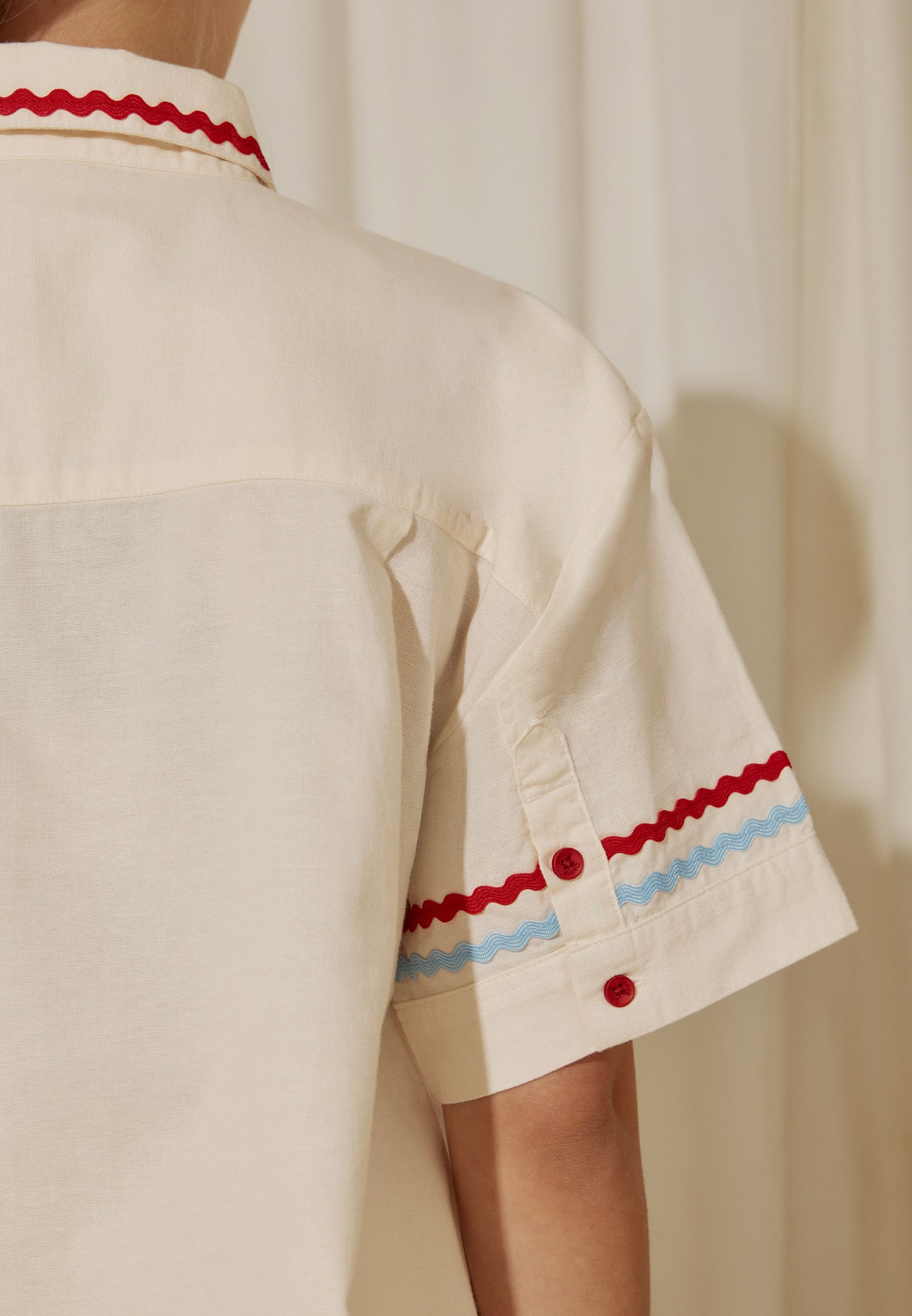 Osella x S.W Smiley Sun-Kissed Linen Top