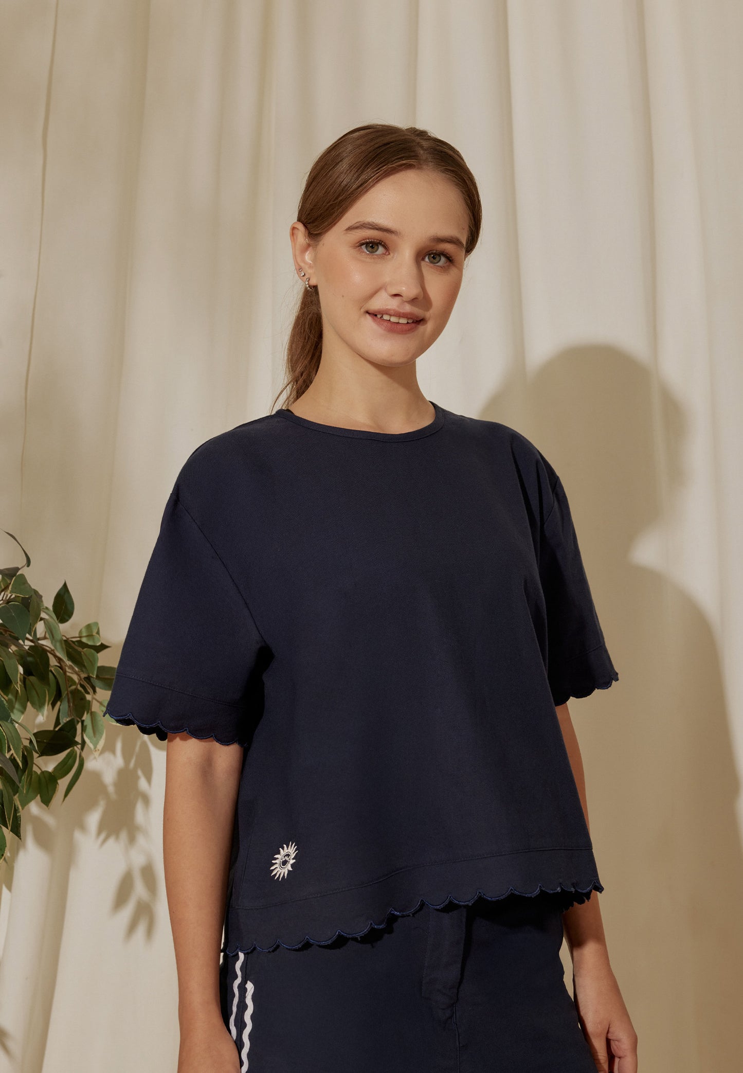Osella x S.W Smiley Wavy Laser-Cut Top