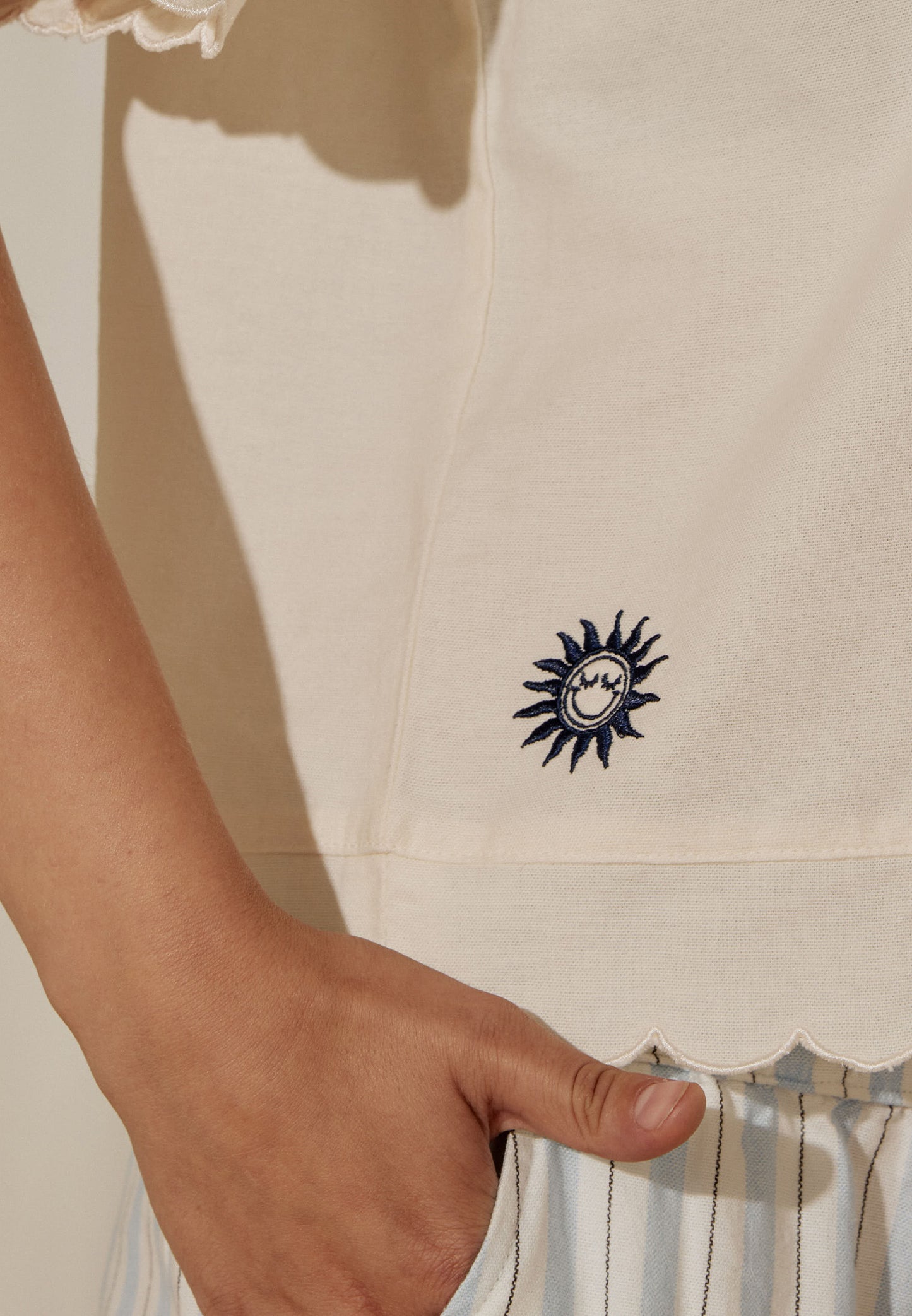 Osella x S.W Smiley Wavy Laser-Cut Top