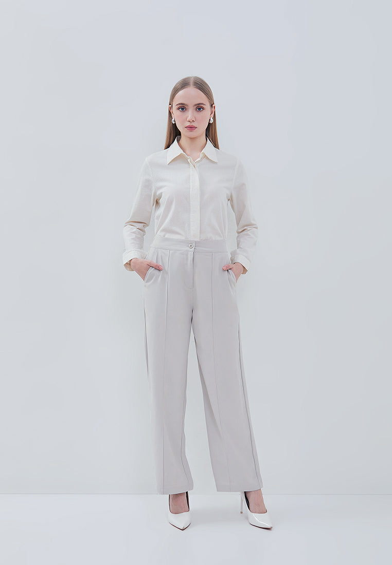 Osella Sera Wide Leg Pants Comfortable High-Waist Pants