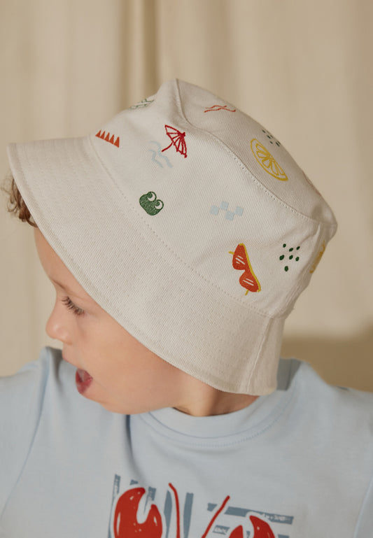 Osella Kids x Smiley World Bucket Hat In Ivory