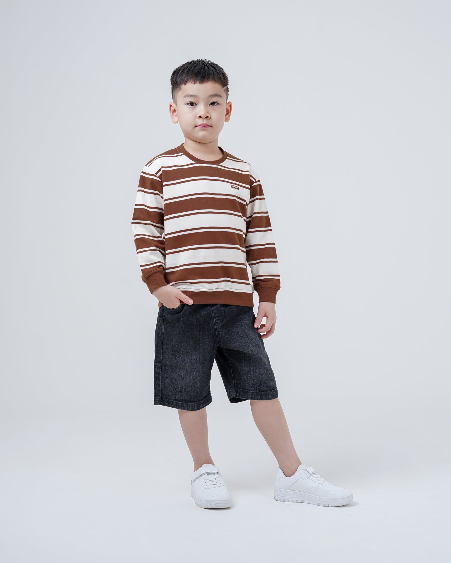 Osella Kids Stripe Pattern Sweatshirt