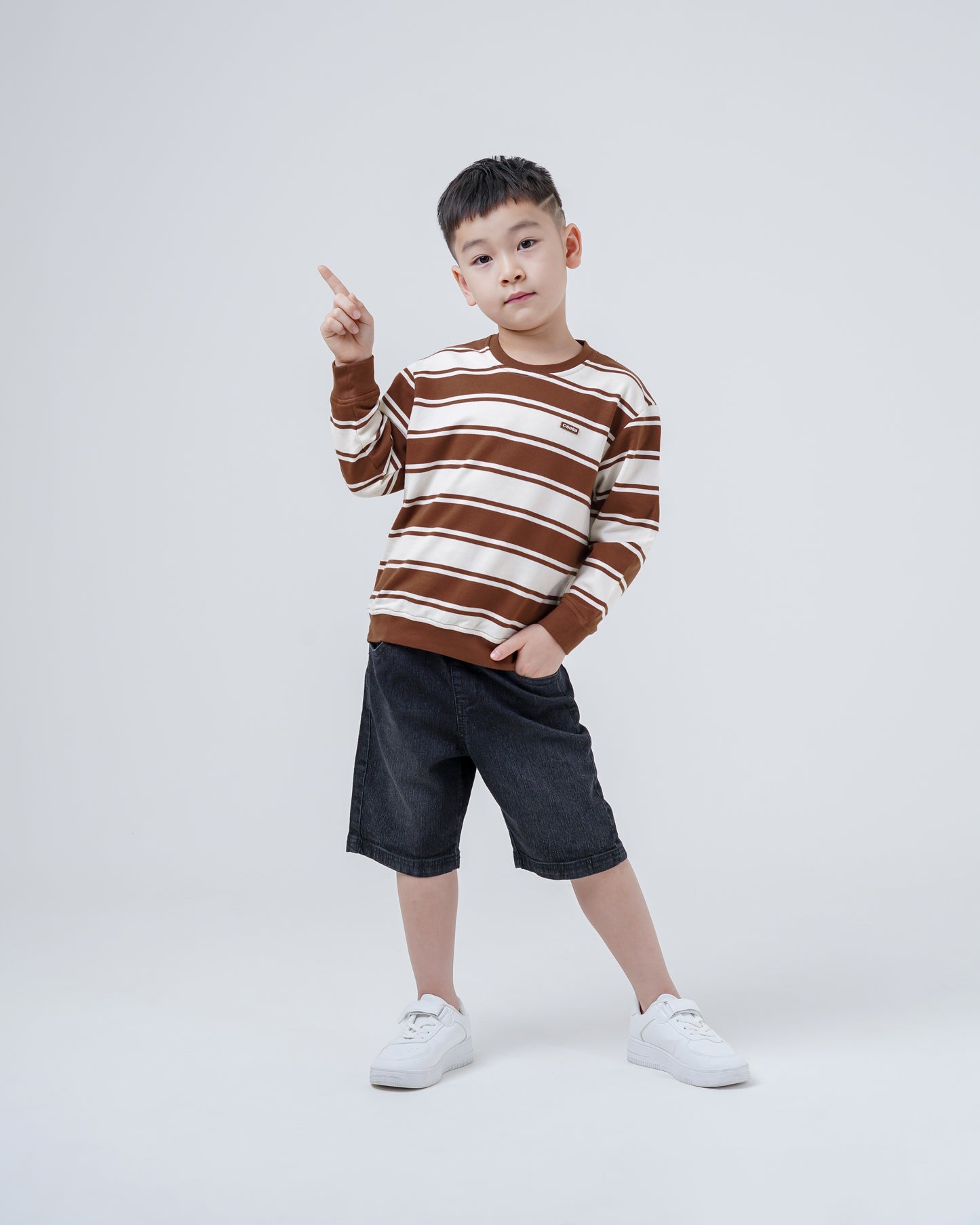 Osella Kids Stripe Pattern Sweatshirt