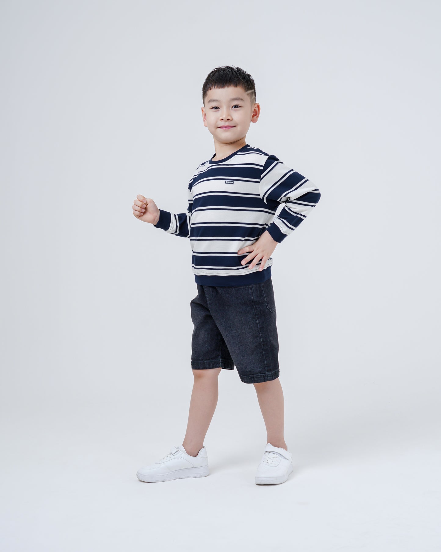 Osella Kids Stripe Pattern Sweatshirt